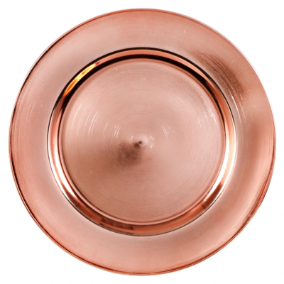 Rose Gold Metallic Charger Plates